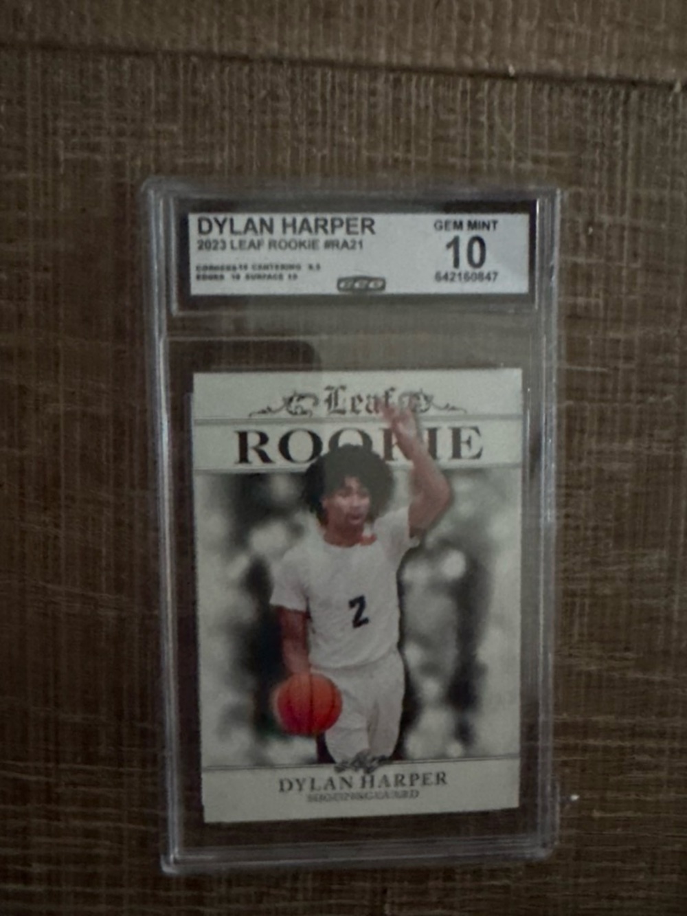 NBA Dylan Harper Rookie Card - White and Black with Orange Ball